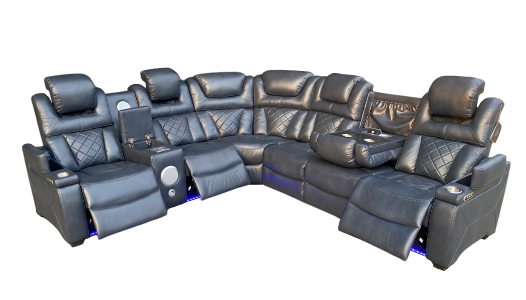 3 Piece Power Reclining Sectional by Sara Collections | Bel Furniture