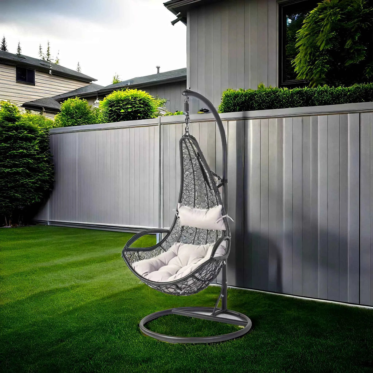 3 Piece Basket Swing Chair by Mollai Collections | Bel Furniture