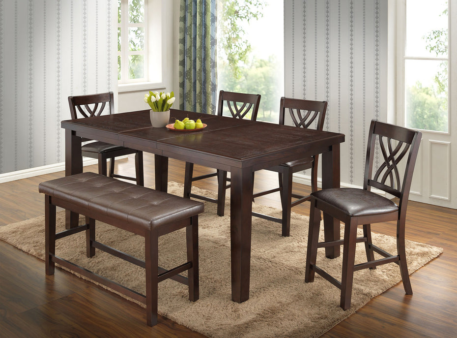 6 Piece Counter Height Dining Room Set