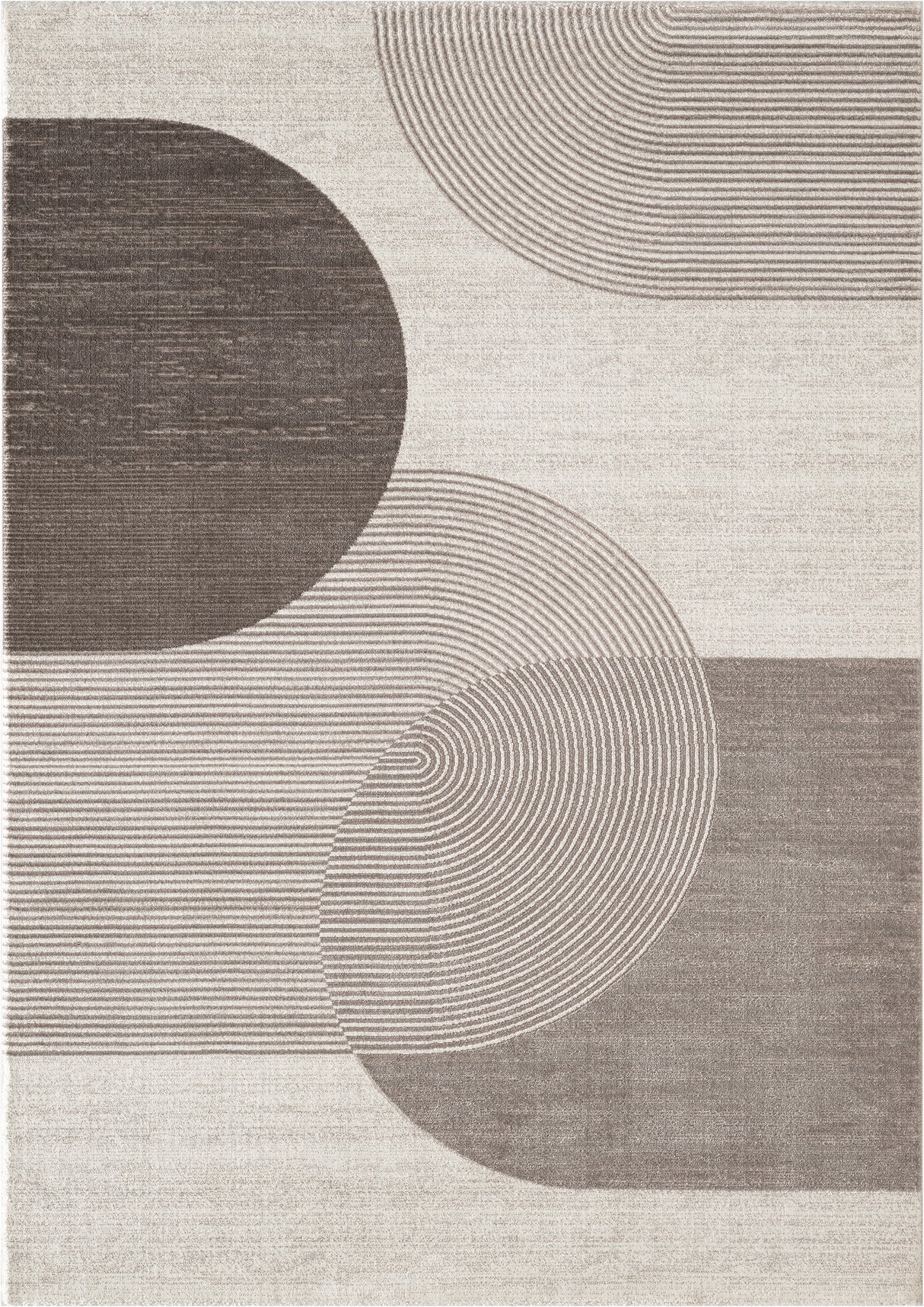 .Nubia Brown Power-Loomed Area Rug - 6' 6" x 9' 0"