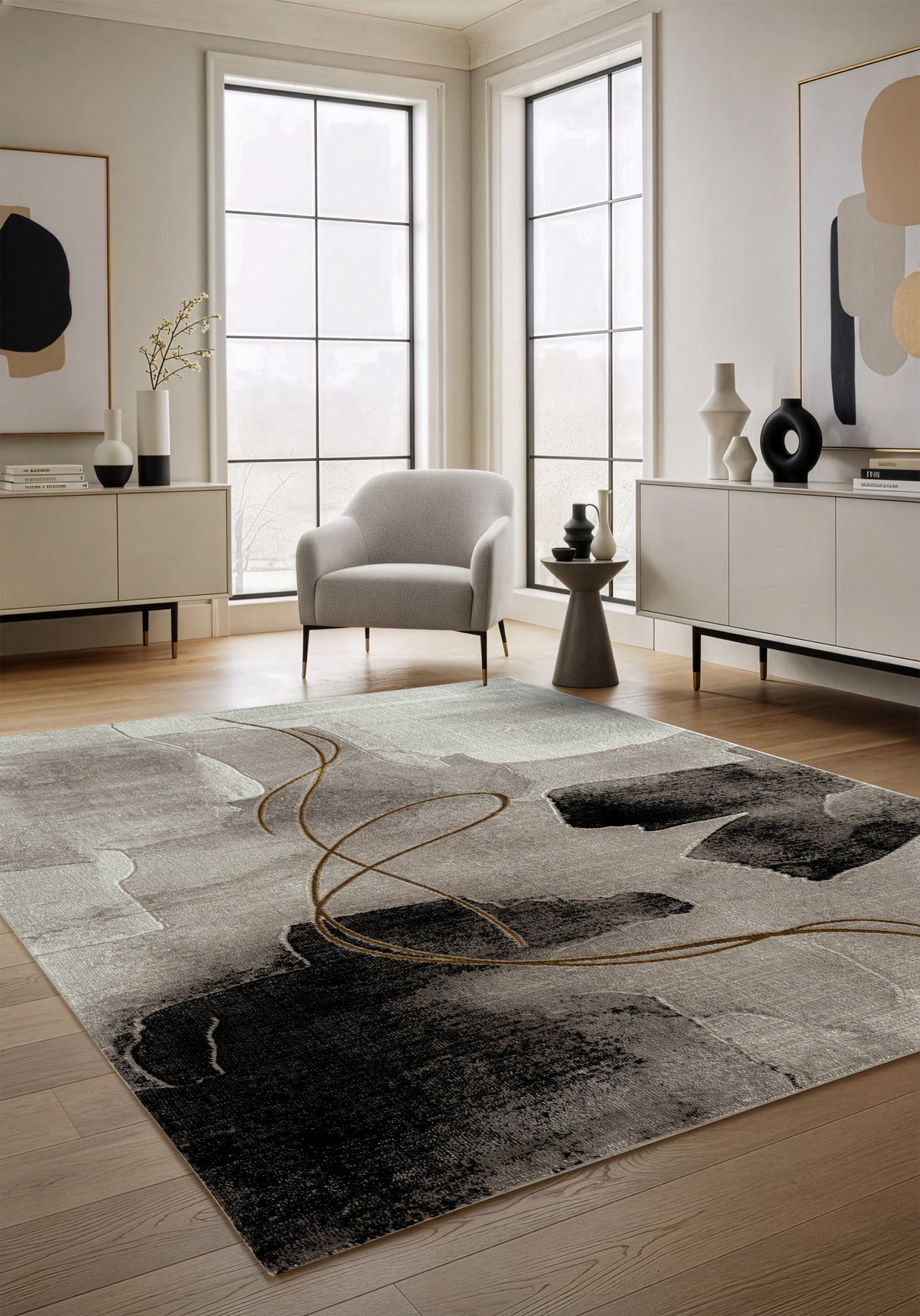 .Cooper Cream Power-Loomed Area Rug - 6' 6" x 9' 0"