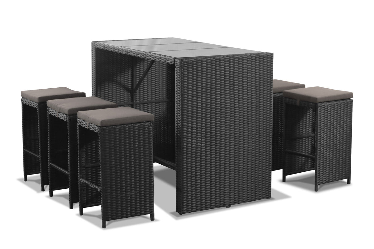 7 Piece Patio Dining Set by Mollai Collections | Bel Furniture