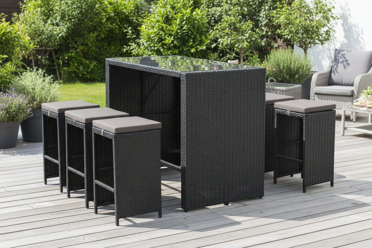 7 Piece Patio Dining Set by Mollai Collections | Bel Furniture