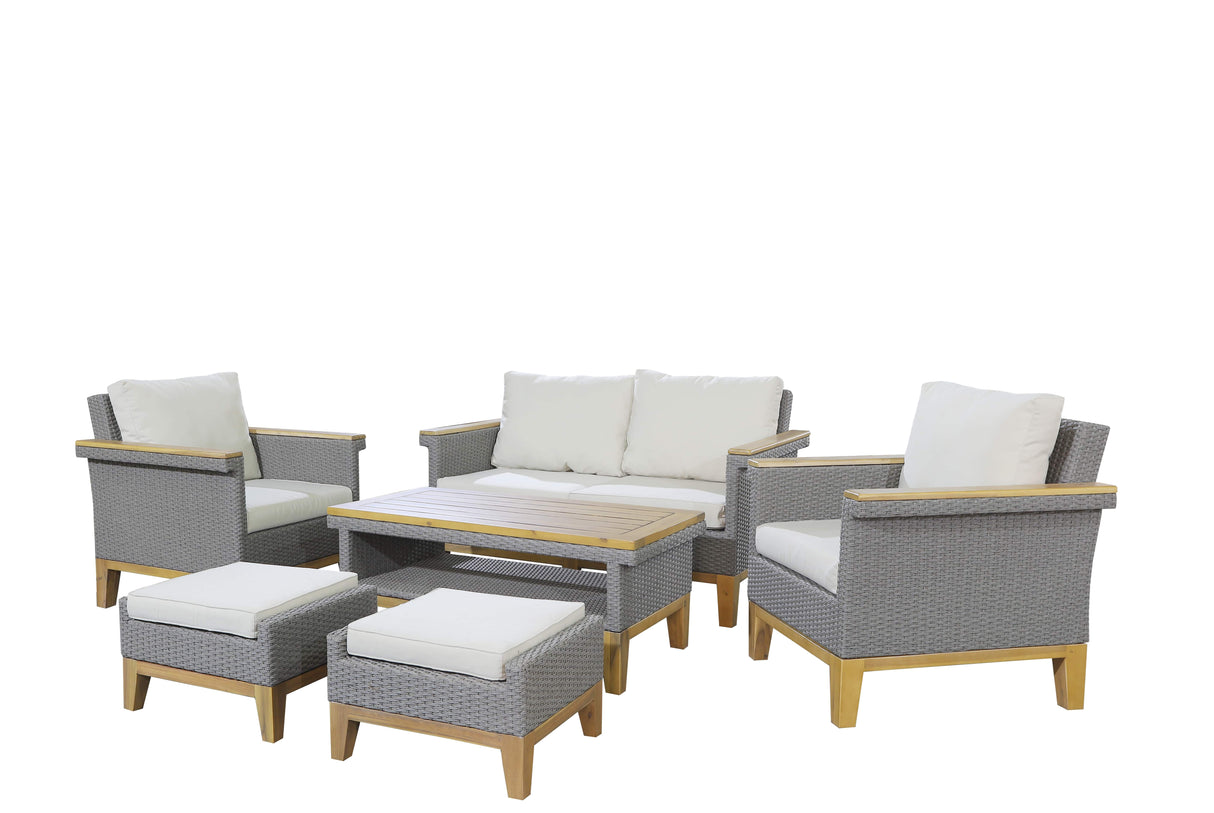 6 Piece Patio Set by Mollai Collections | Bel Furniture