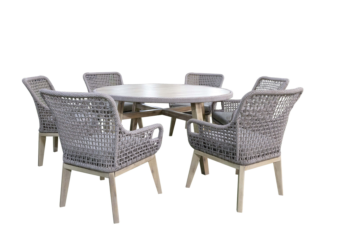 7 Piece Outdoor Dining Set by Mollai Collections | Bel Furniture
