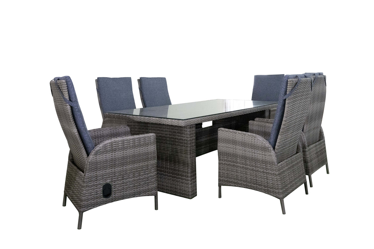 7 Piece Outdoor Dining Set by Mollai Collections | Bel Furniture