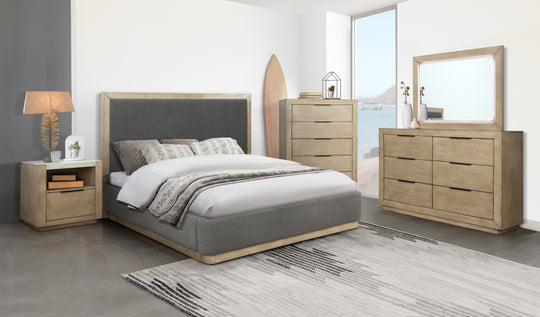 Modern 2-Drawer Bedroom Nightstand – Bedside Storage Table