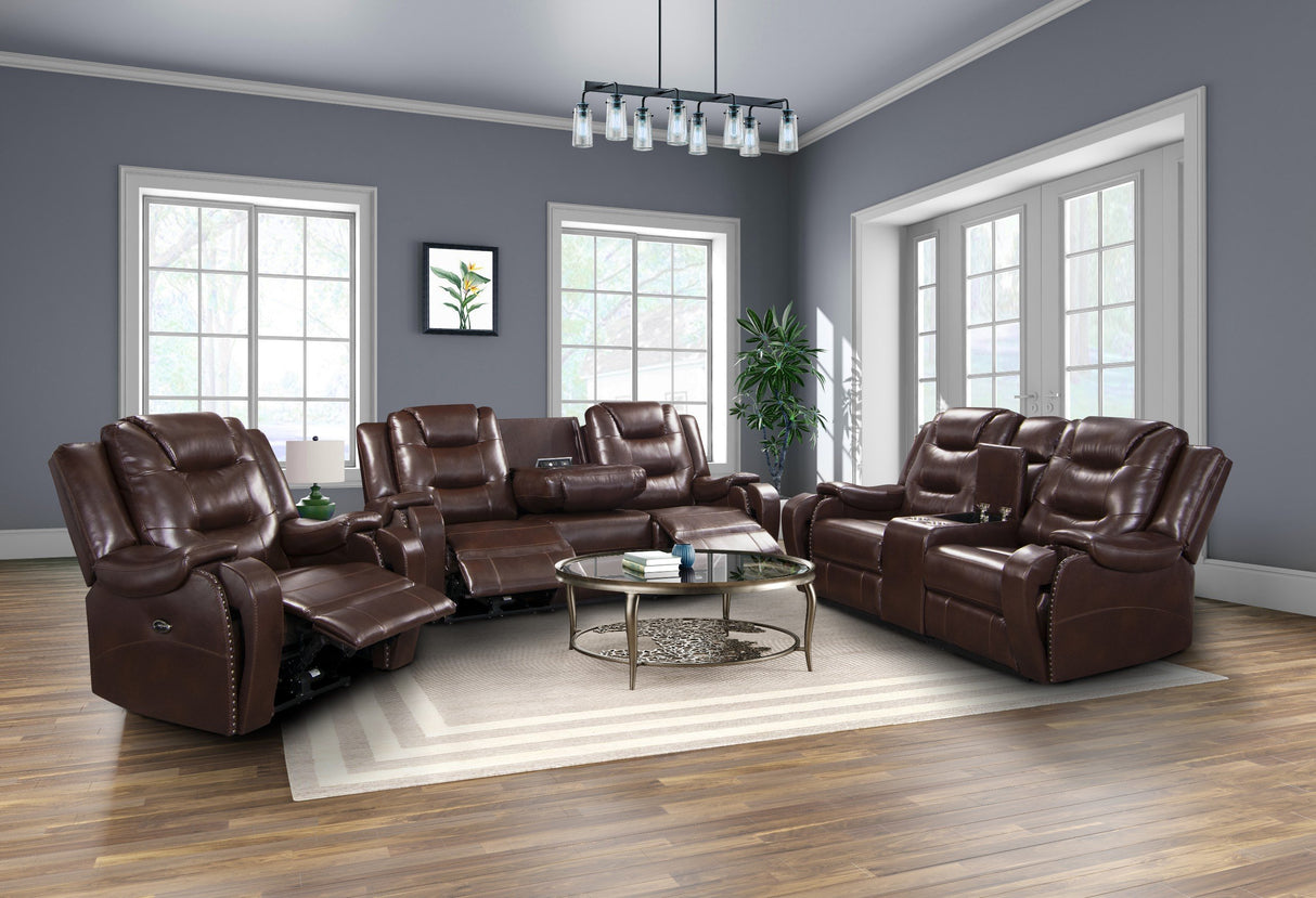 3 Piece Power Reclining Living Room Set by Sara Collections | Bel Furniture