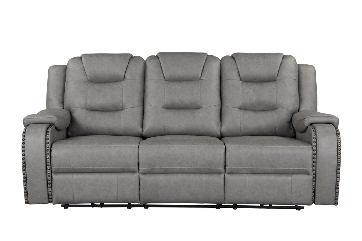 Mason Ridge Gray 3-Piece Power Reclining Living Room Set with Storage