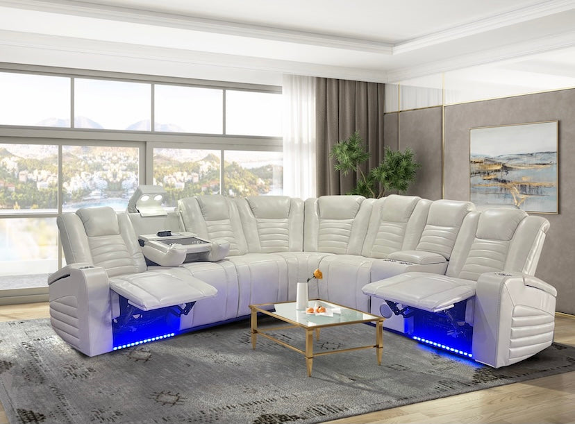 3 Piece Power Reclining Sectional by Sara Collections | Bel Furniture