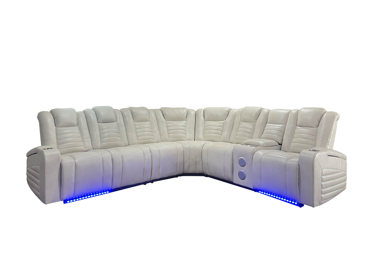 3 Piece Power Reclining Sectional by Sara Collections | Bel Furniture