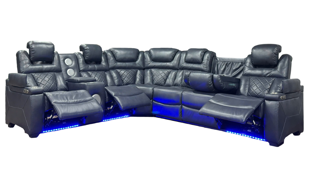 3 Piece Power Reclining Sectional by Sara Collections | Bel Furniture