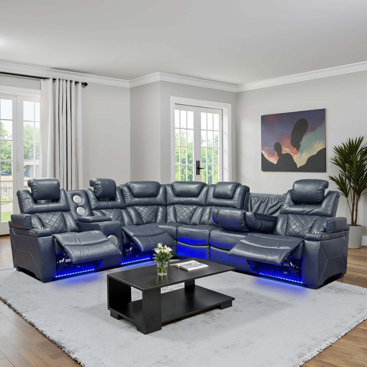 3 Piece Power Reclining Sectional by Sara Collections | Bel Furniture
