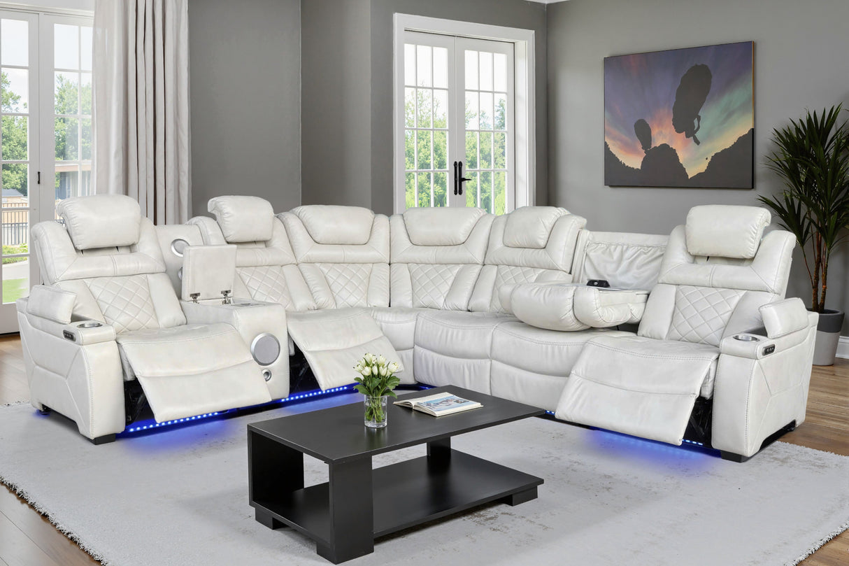 3 Piece Power Reclining Sectional by Sara Collections | Bel Furniture