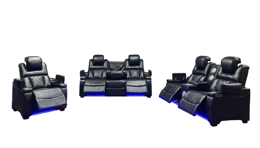 3 Piece Power Reclining Living Room Set by Sara Collections | Bel Furniture