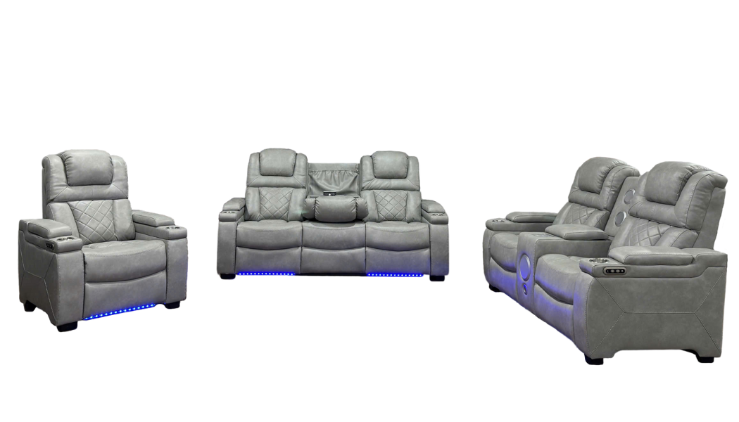 3 Piece Power Reclining Living Room Set by Sara Collections | Bel Furniture