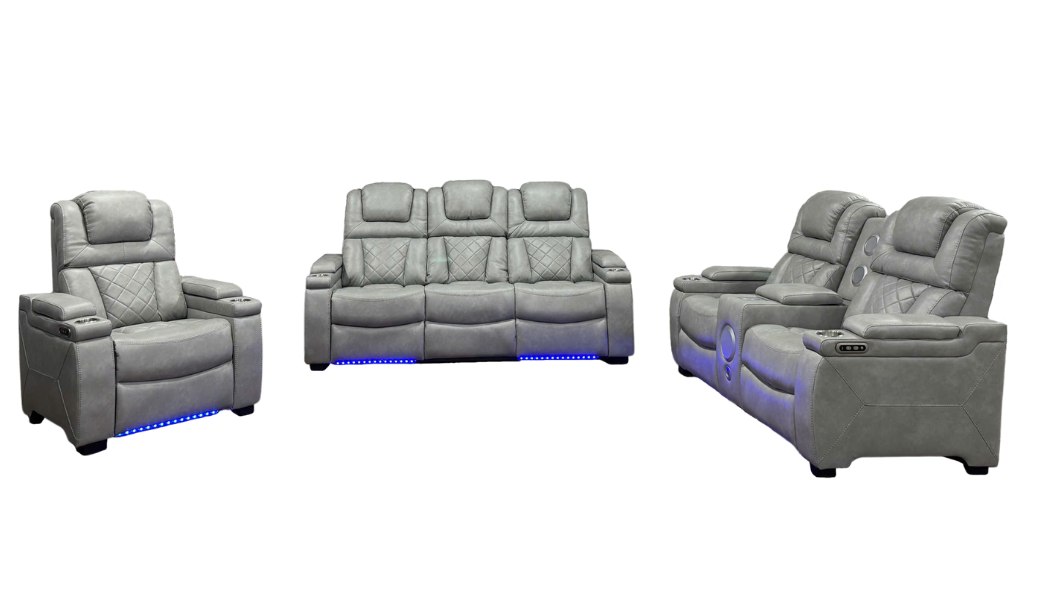 3 Piece Power Reclining Living Room Set by Sara Collections | Bel Furniture