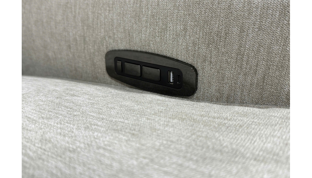 4 Piece Modern Power Reclining Sectional with LED Lights, Storage, and USB Charging Ports by Sara Collections | Bel Furniture