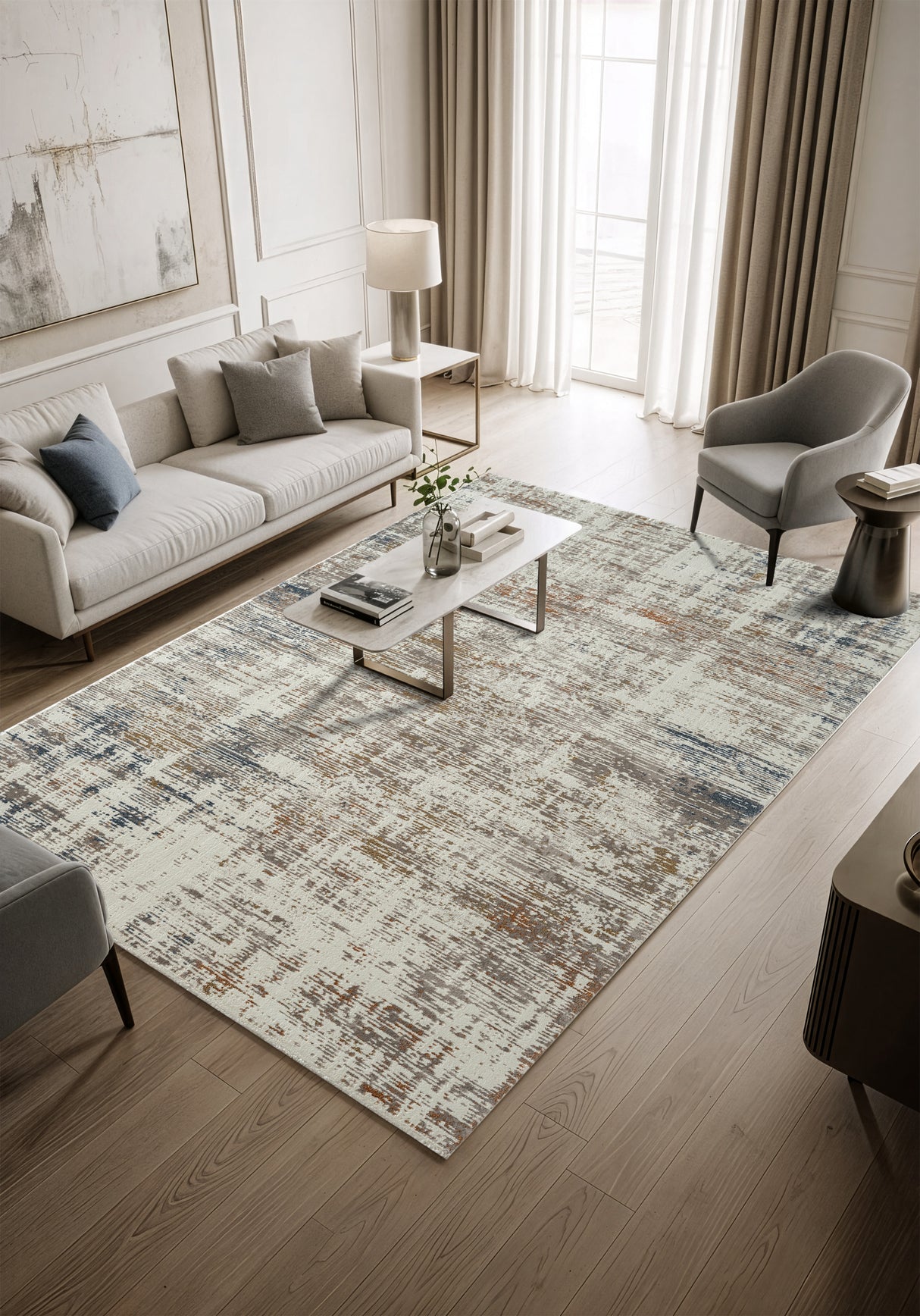 .Bexley Multi Power-Loomed Area Rug - 6' 6" x 9' 0"