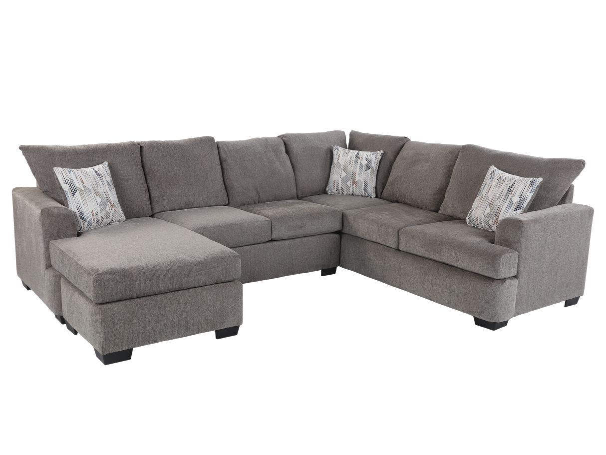 2-Piece Sectional Sofa with Chaise - Logan Nickel by JCOOPER | Bel Furniture