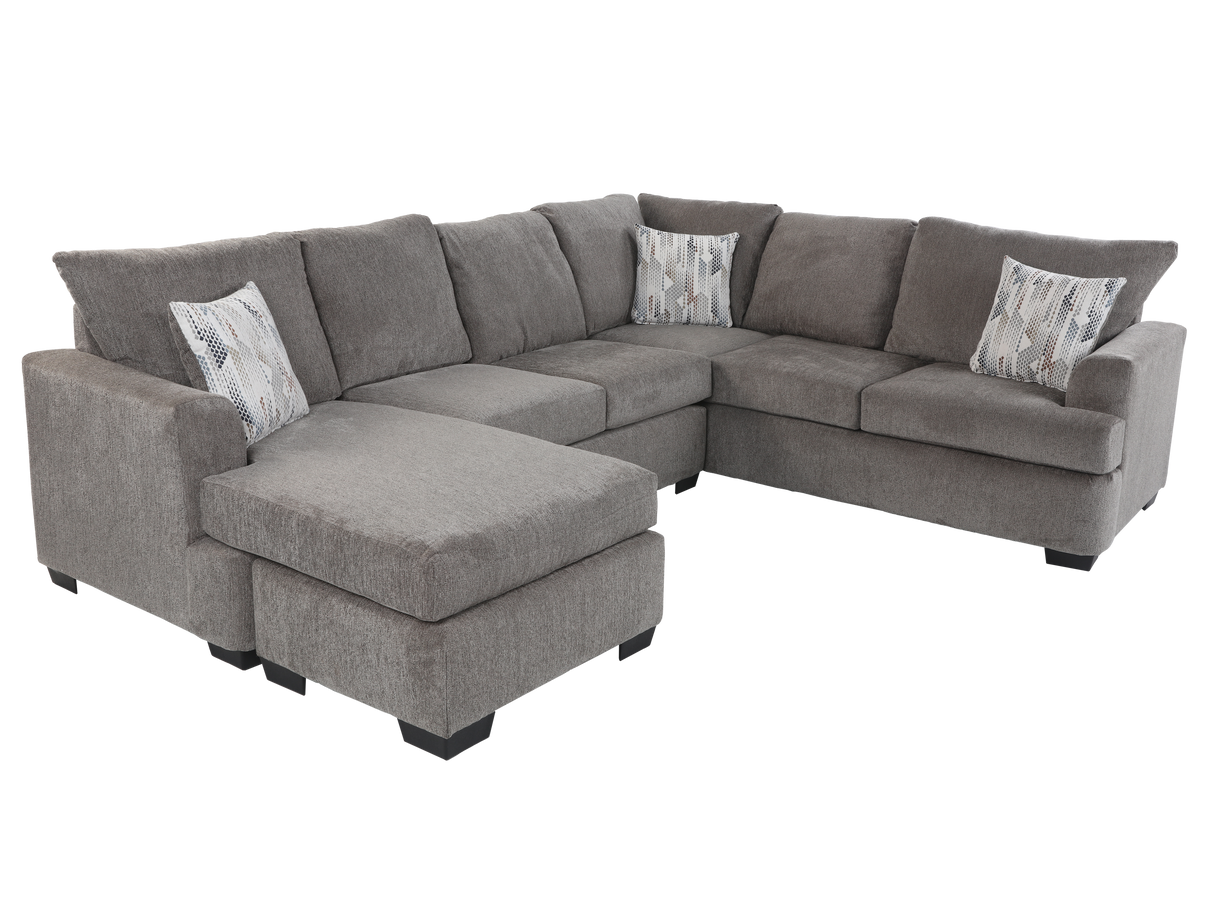 2-Piece Sectional Sofa with Chaise - Logan Nickel by JCOOPER | Bel Furniture