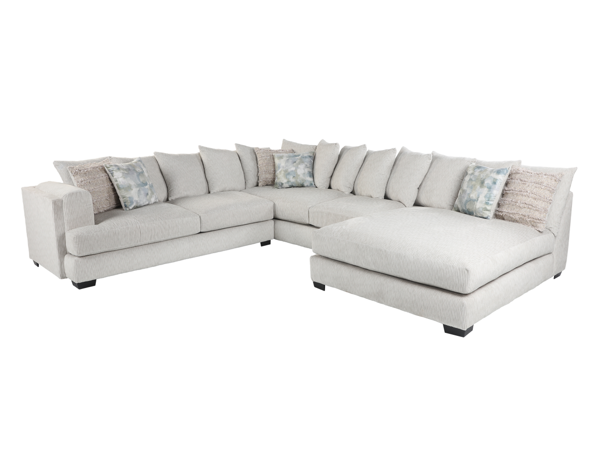 3-Piece Cashmere Modern U-Shaped Sectional Sofa by JCOOPER | Bel Furniture