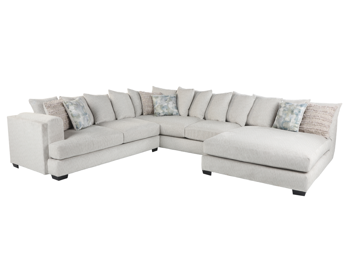 3-Piece Cashmere Modern U-Shaped Sectional Sofa by JCOOPER | Bel Furniture
