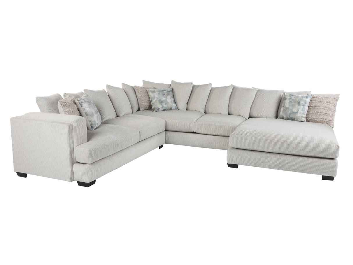 3-Piece Cashmere Modern U-Shaped Sectional Sofa by JCOOPER | Bel Furniture