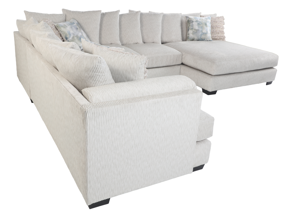 3-Piece Cashmere Modern U-Shaped Sectional Sofa by JCOOPER | Bel Furniture