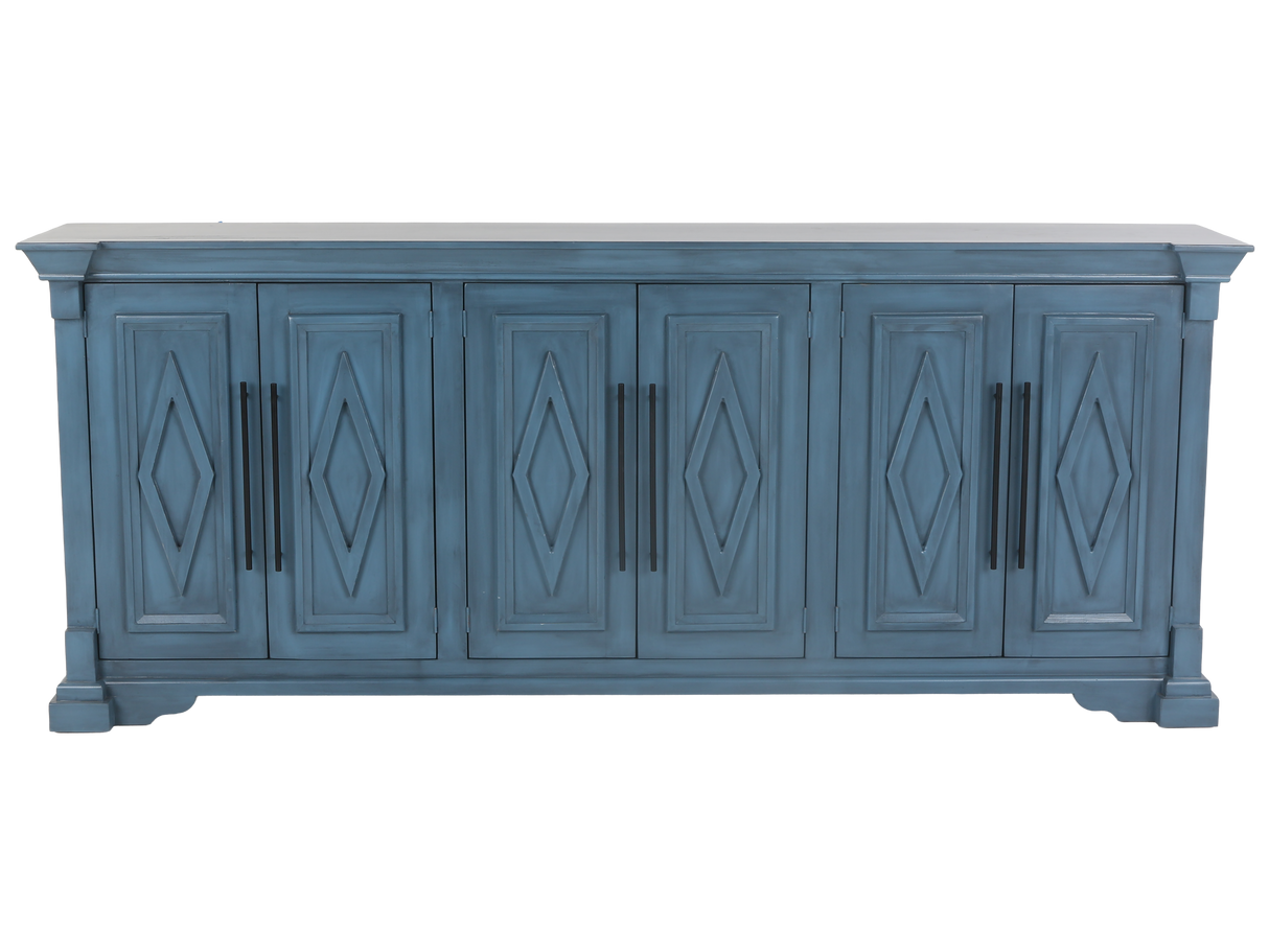 4-Door Sideboard with Diamond Panel Detailing