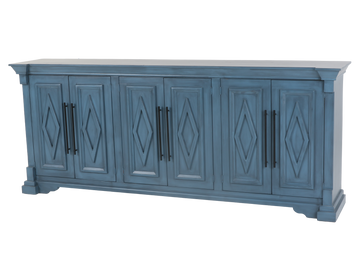 4-Door Sideboard with Diamond Panel Detailing