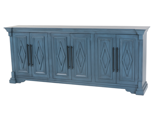 4-Door Sideboard with Diamond Panel Detailing