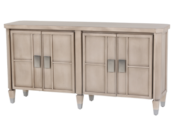 4-Door Sideboard with Modern Square Handles