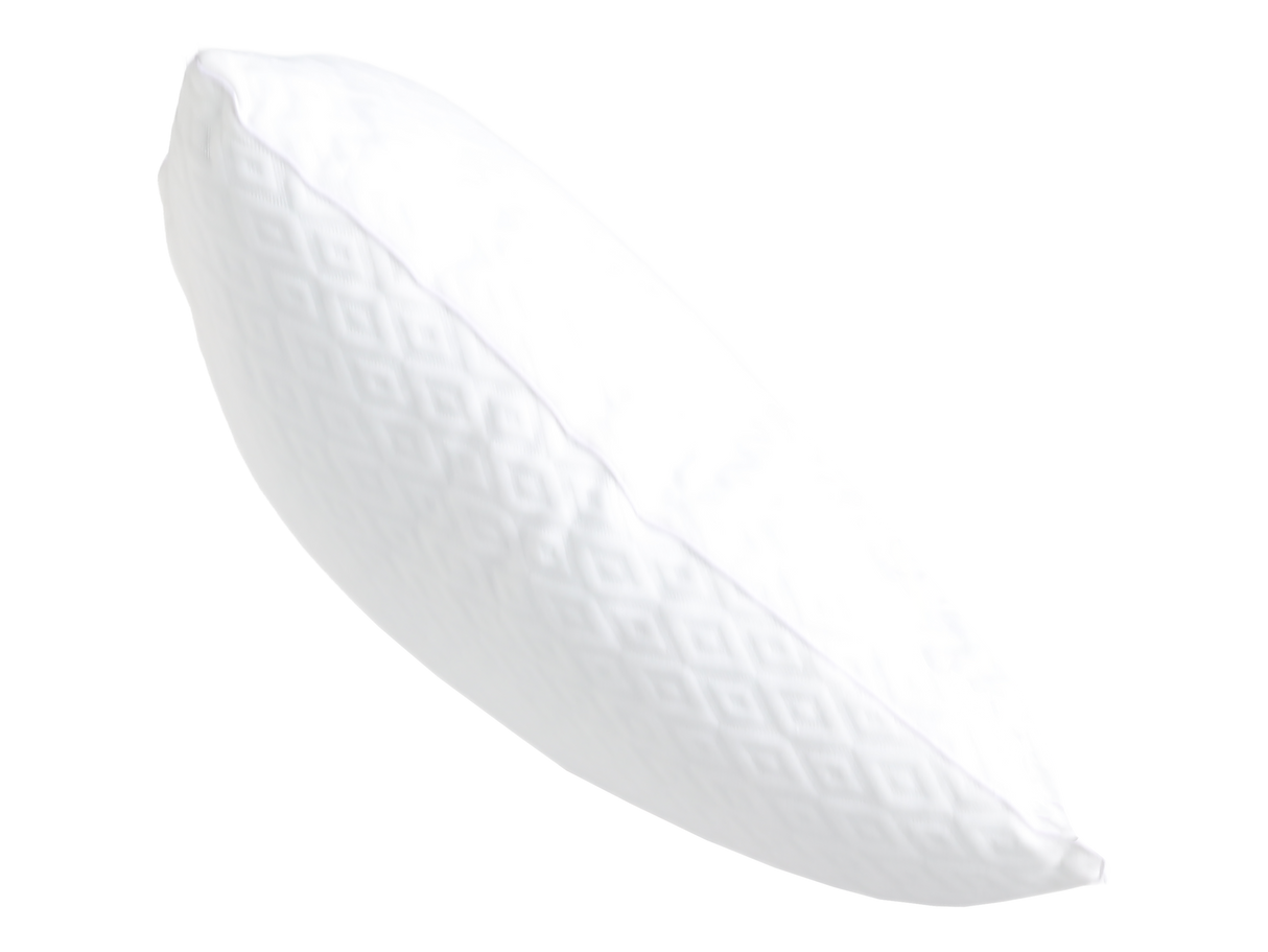 White wedge of cantaloupe on a white background
