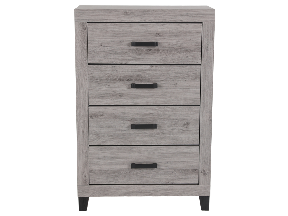 Modern Light Gray 4-Drawer Chest