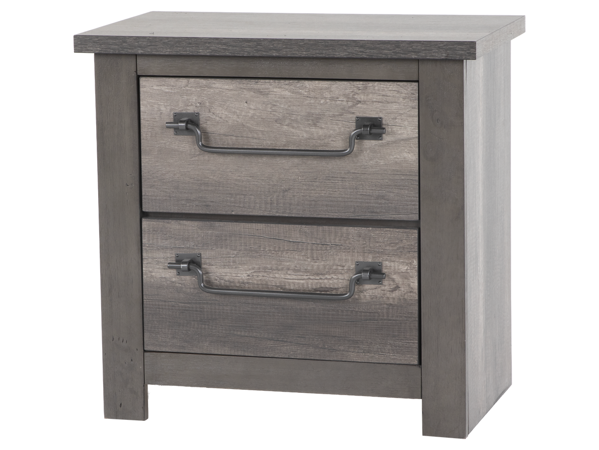 Gray Panel Storage Bedroom Set with Dresser, Mirror, & Nightstand
