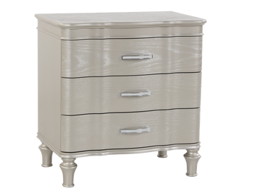 6 Piece Champagne Velvet Scalloped Bedroom Set by Mollai Collections | Bel Furniture