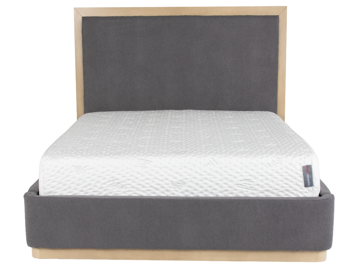 Modern Light Gray Upholstered 6-Piece Bedroom Set