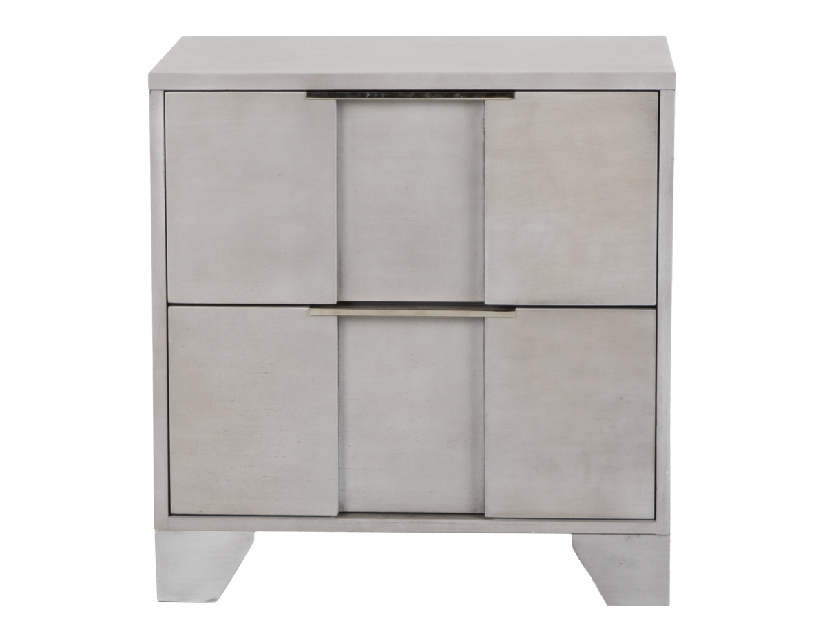 Modern Light Gray 6-Piece Bedroom Set with LED Headboard