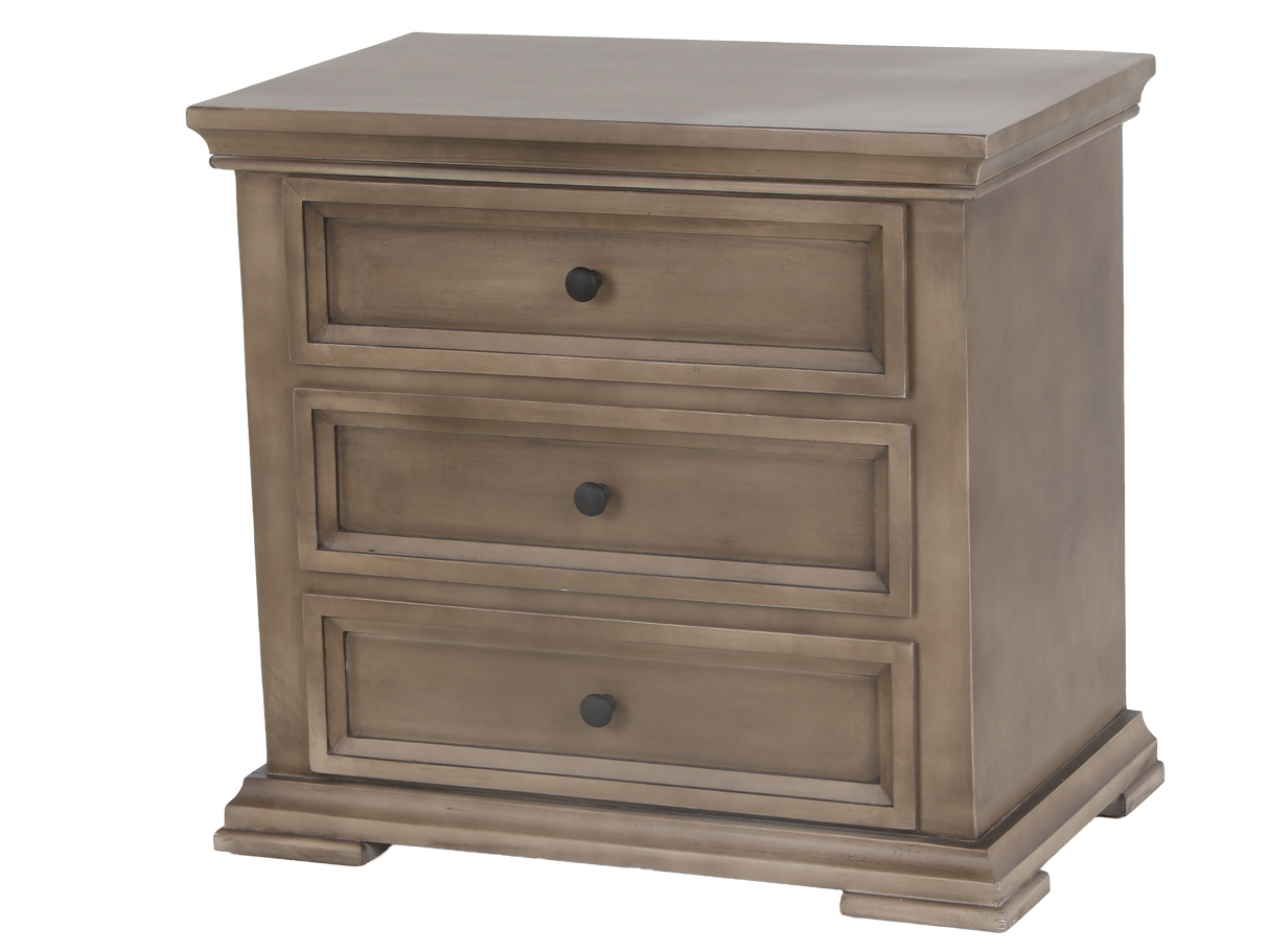 3 Drawer Rustic Nightstand