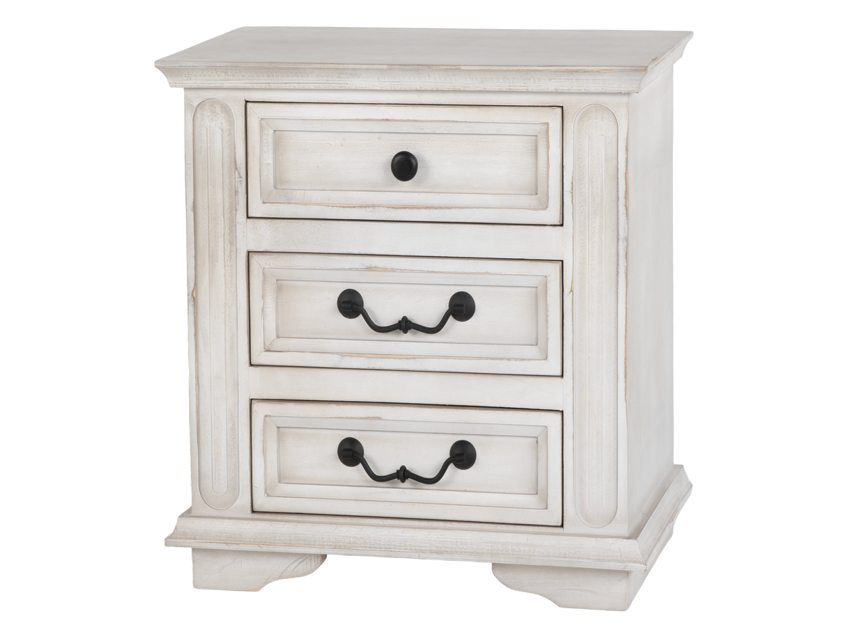 Magnolia Savanna White Farmhouse Style Upholstered Sleigh 6‑Piece Bedroom Set