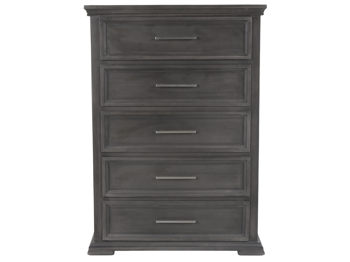 Modern 5 Drawer Gray Chest