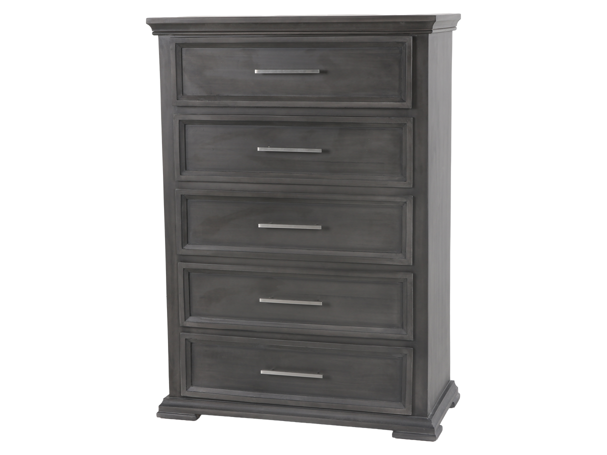 Modern 5 Drawer Gray Chest