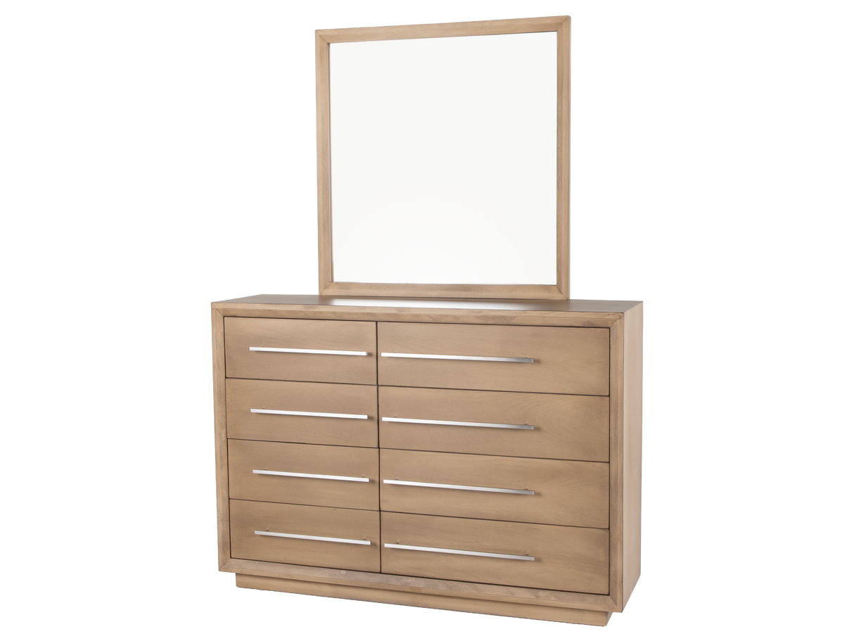 Durango Moka Wood & Natural Linen Upholstered Panel 6-Piece Bedroom Set