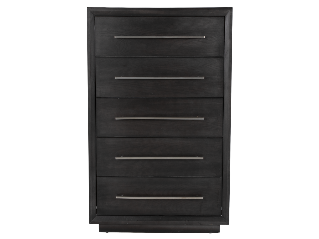Durango Sofia Grey 5-Drawer Chest with Brushed Nickel Bar Pulls