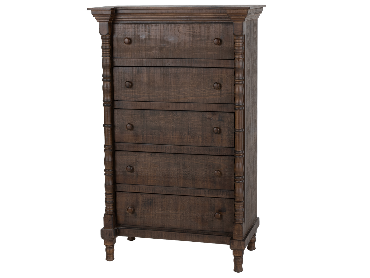 Honeywood Rustic Solid wood 5-Drawer Chest