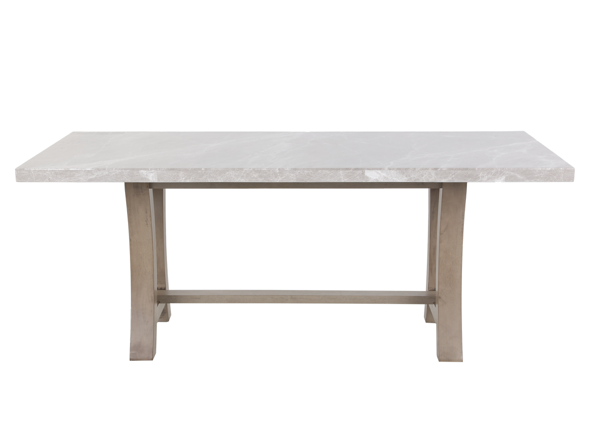 7 Piece Dining Room Set with real marble top by Mollai Collections | Bel Furniture