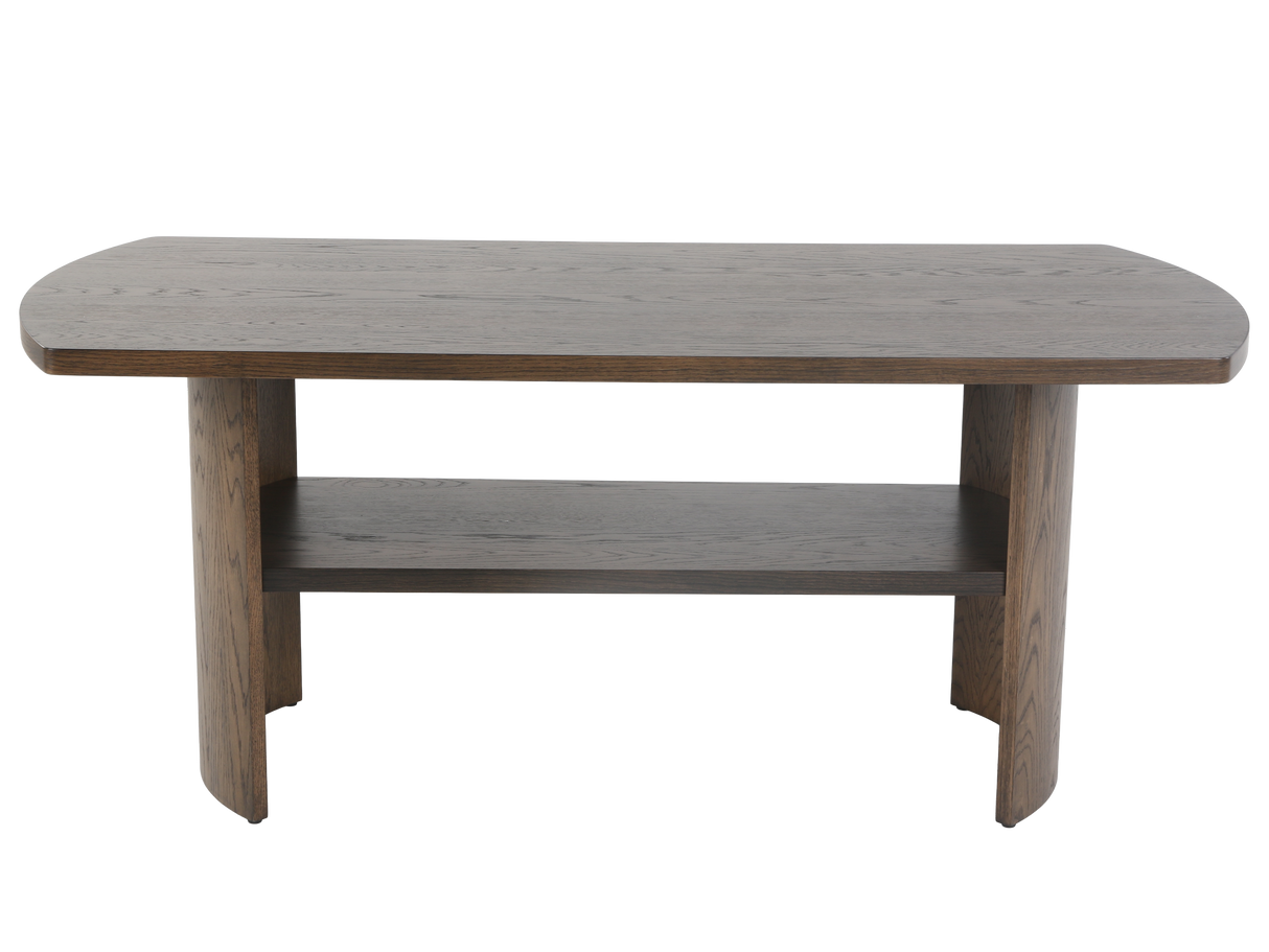 Rustique Brown 7-Piece Dining Set — 70″ Rectangular Table & 6 Upholstered Barrel Chairs