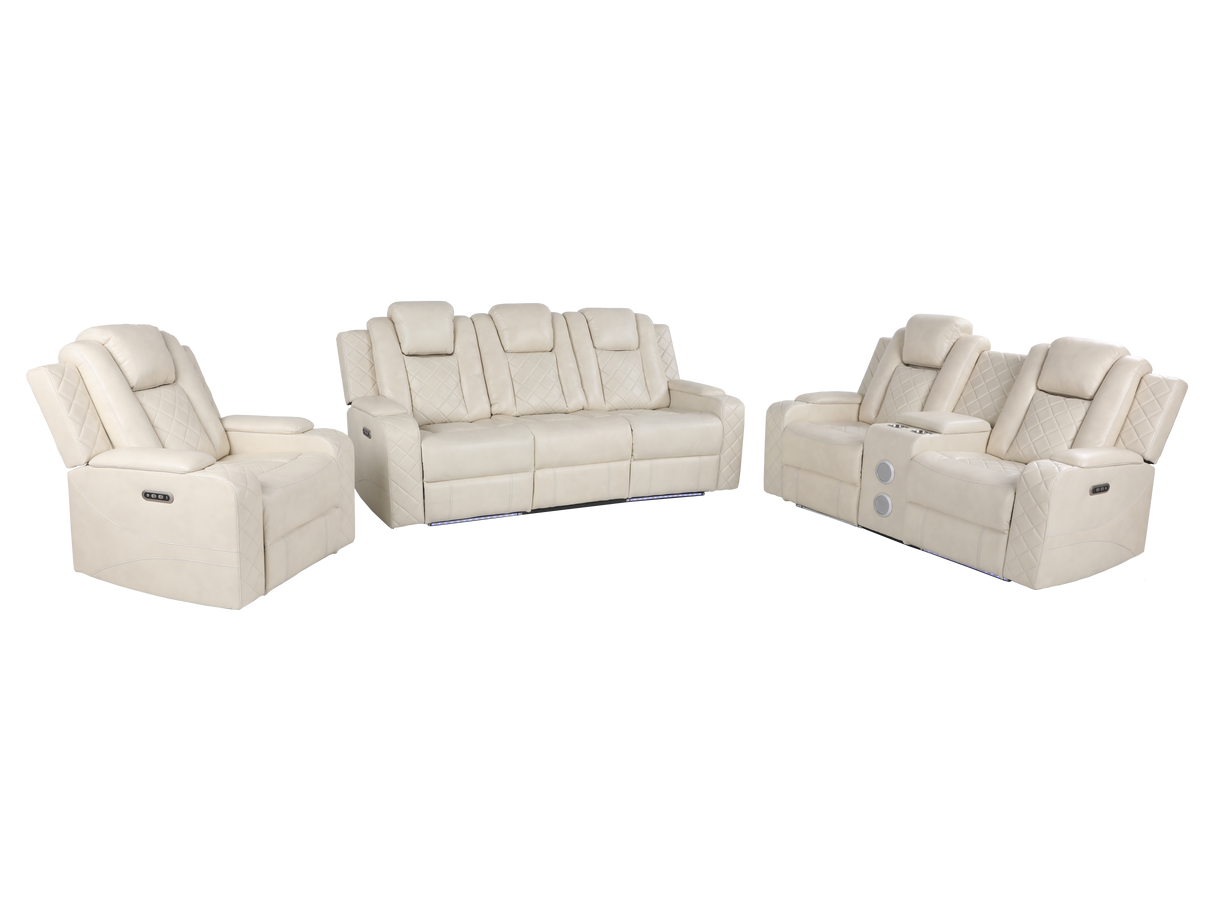 3 Piece Power Reclining Living Room Set by Sara Collections | Bel Furniture