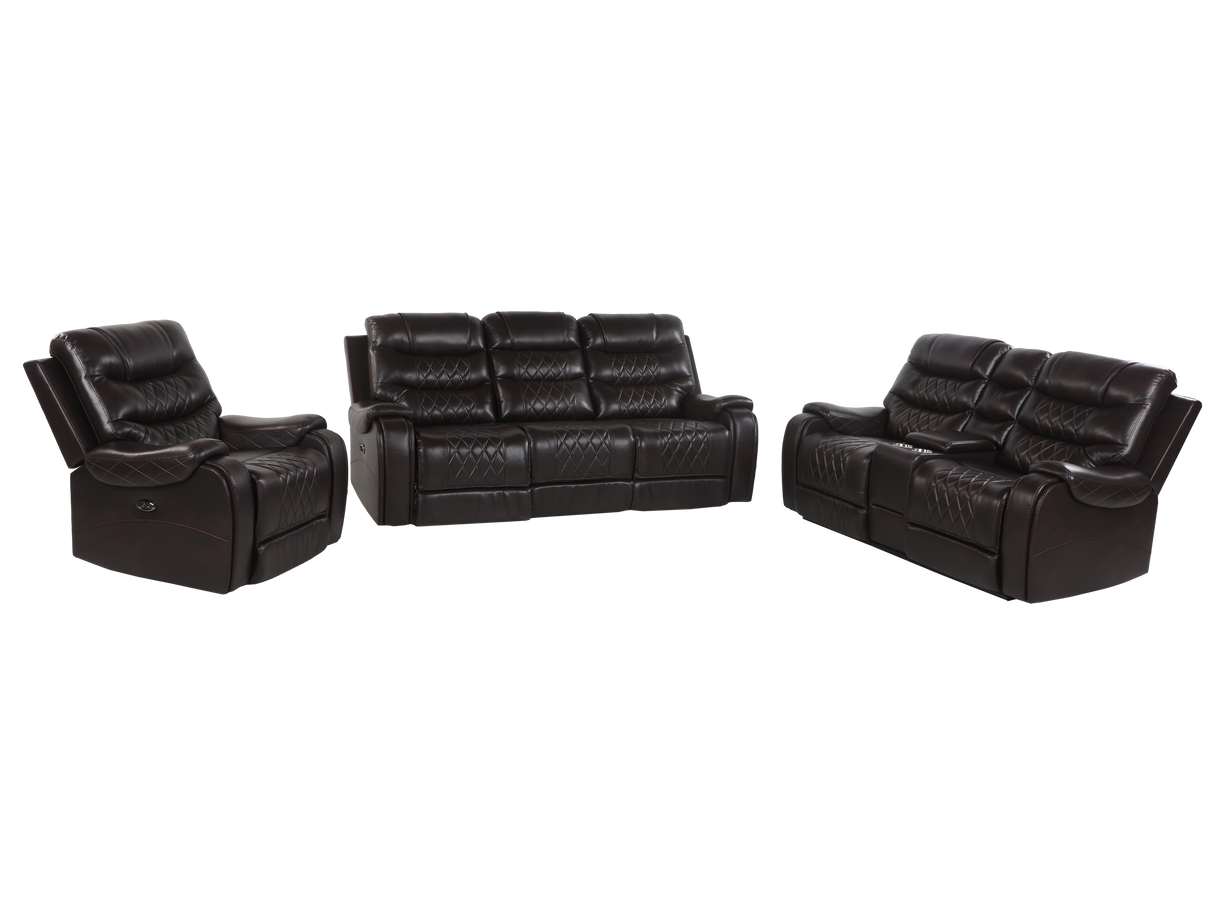 3 PIECE POWER RECLINING LIVING ROOM SET by Sara Collections | Bel Furniture